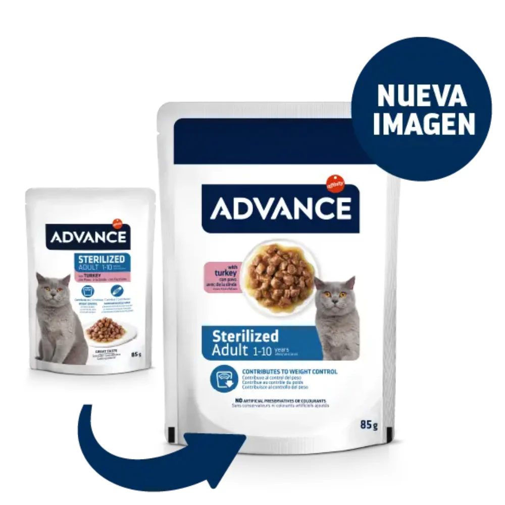 Advance Cat Bocaditos en Salsa para Gatos Esterilizados con Pavo - 85 g - Image 2