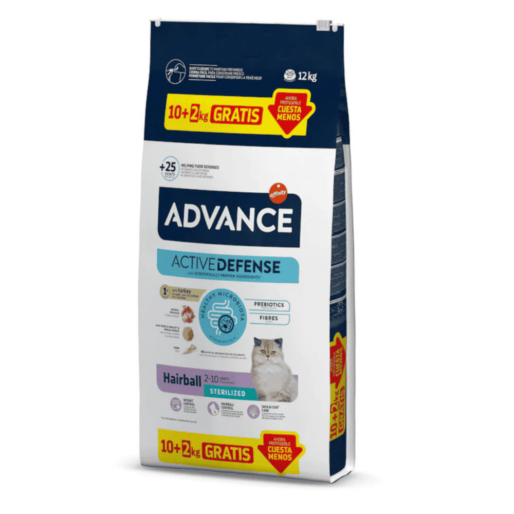 Advance Hairball Sterilized Control Bolas de Pelo Pienso para Gatos