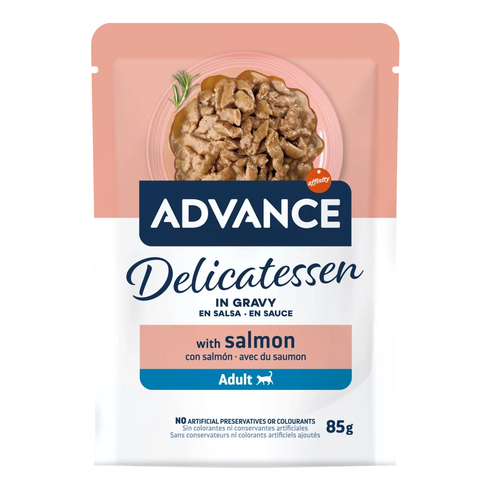 Advance Delicatessen en Salsa con Salmón para Gatos