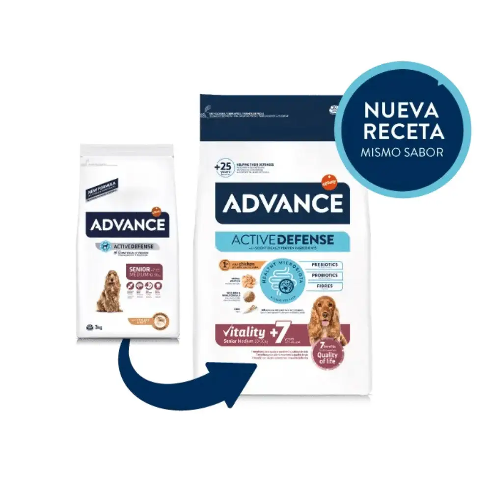 Advance Vitality Senior Medium +7 Pienso con Pollo y Arroz para Perros - Image 2