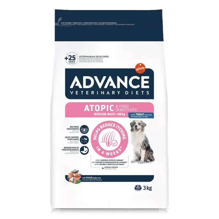 Advance Veterinary Diets Atopic Medium Maxi | Pienso de Trucha para Perros con Piel Atópica