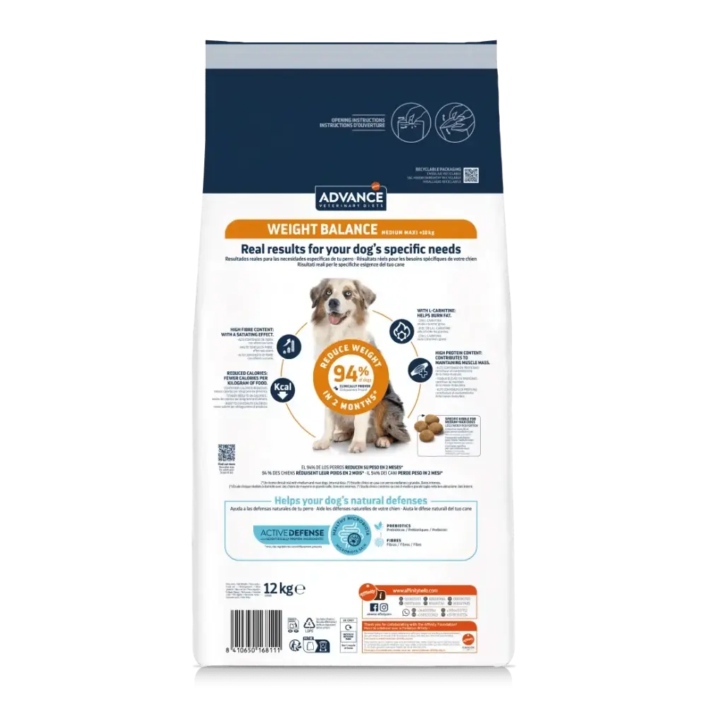 Advance Veterinary Diets Weight Balance Medium Maxi Pienso para Perros - Image 2