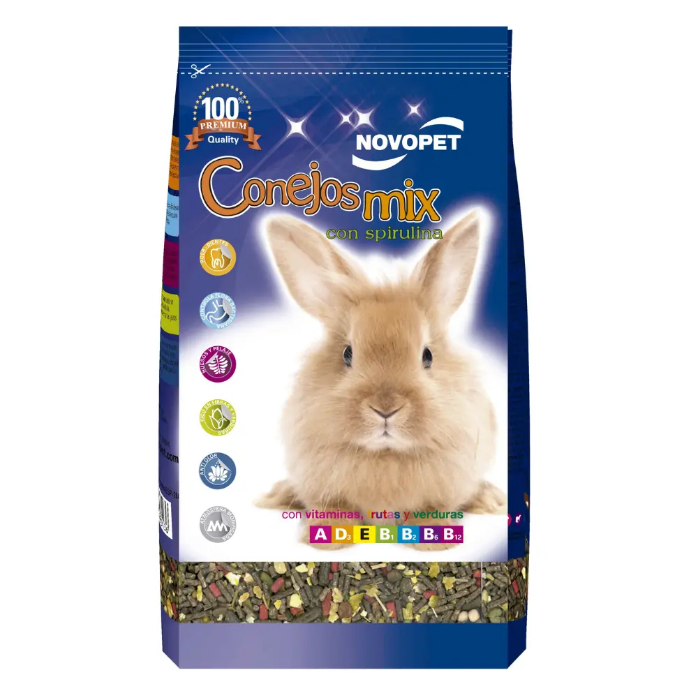 Alimento Conejos Mix 900 g Novopet