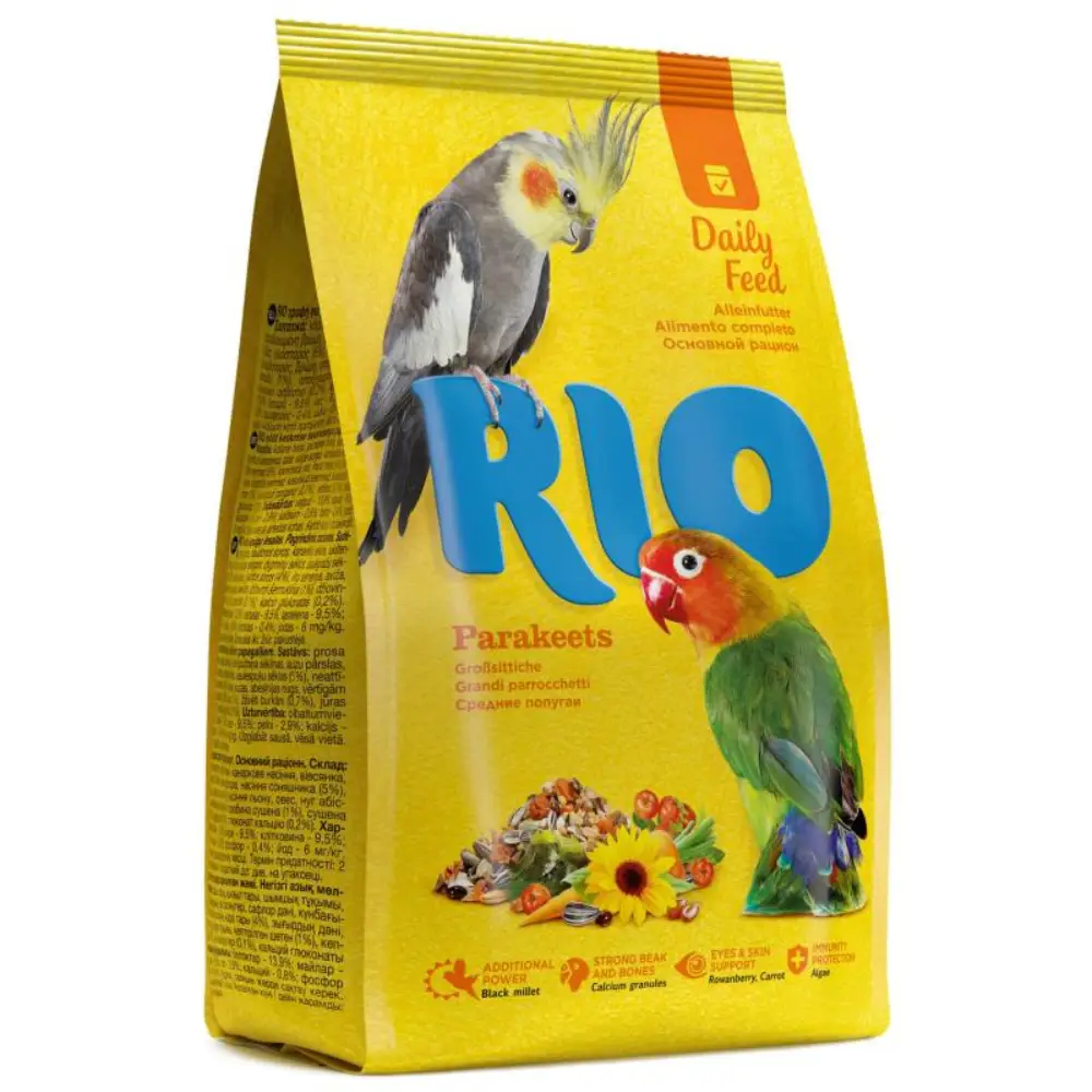 Alimento Diario Agapornis/Pequeñas Cotorras 1 kg Rio