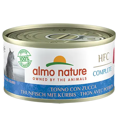 Almo Nature Cat Hfc Lata 70 g Complete Atún con Calabaza