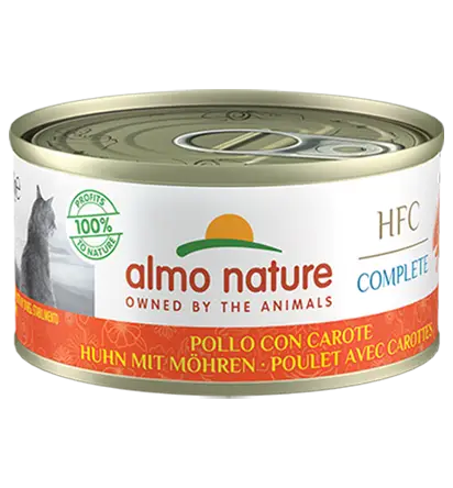 Almo Nature Cat Hfc Lata 70 g Complete Pollo con Zanahoria