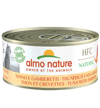Almo Nature Cat Hfc Lata 70 g Mousse Atún con Gambas