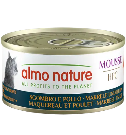 Almo Nature Cat Hfc Lata 70 g Mousse Caballa y Pollo