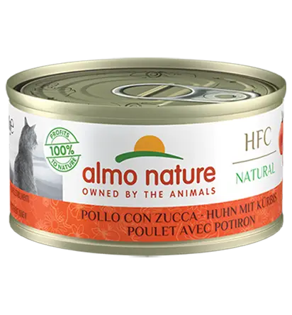 Almo Nature Cat Hfc Lata 70 g Mousse Pollo con Calabaza