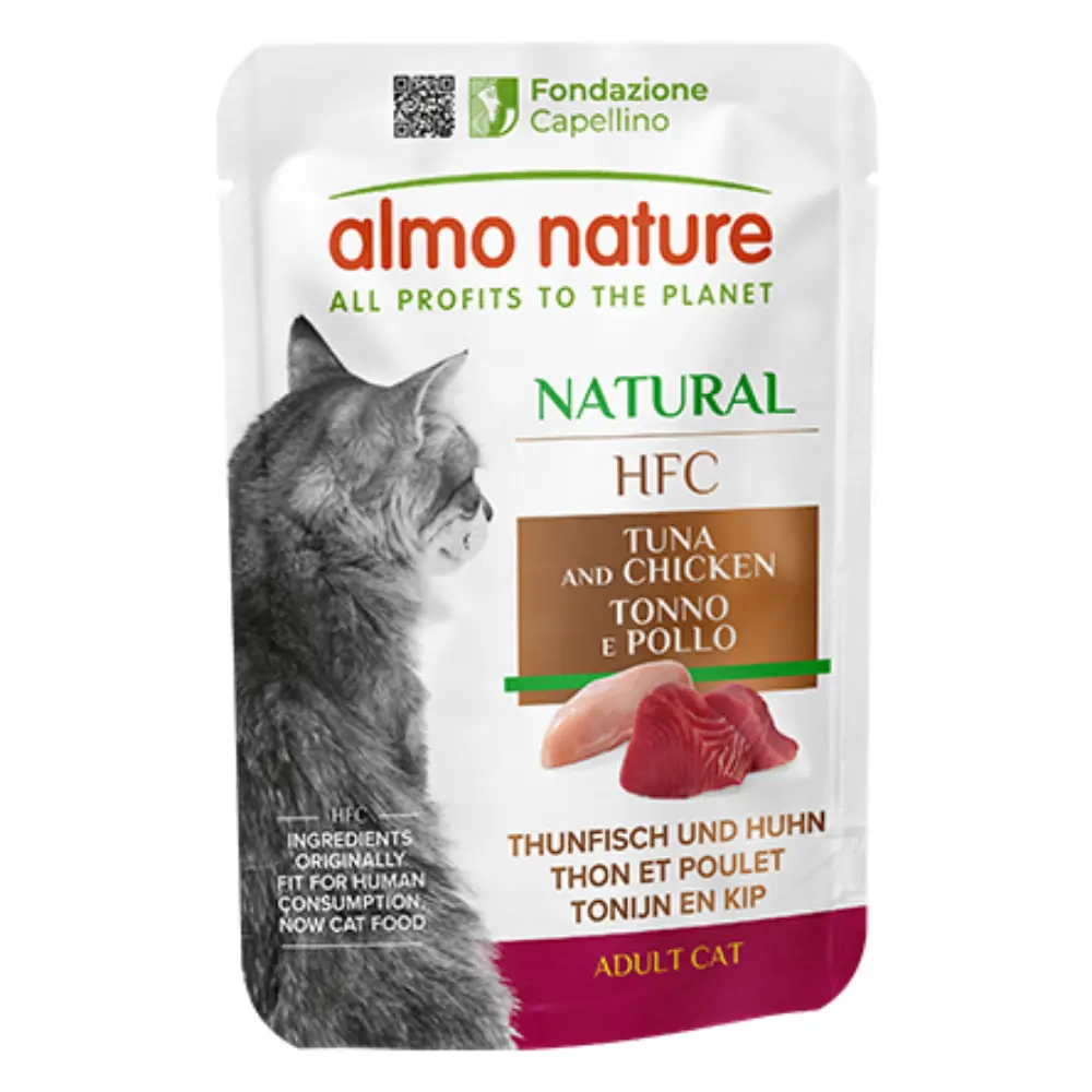 Almo Nature Cat Hfc Pouche 55 g Pollo y Atún