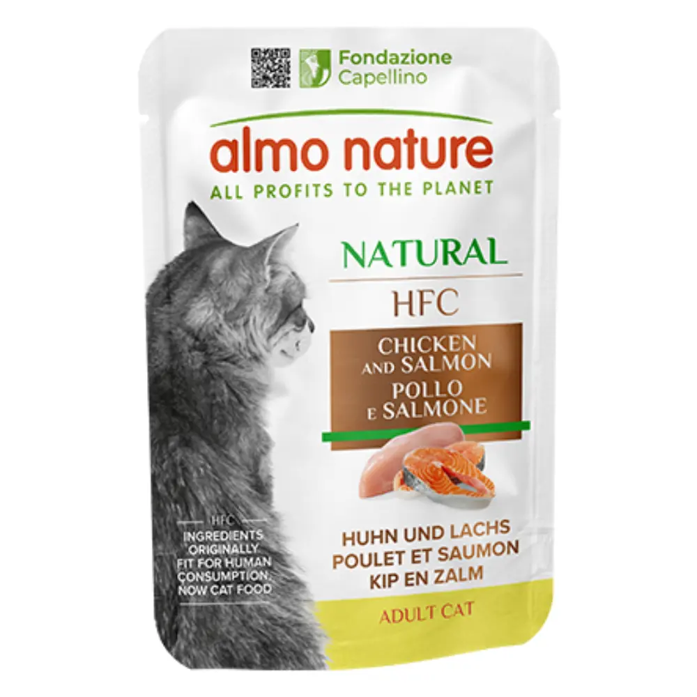 Almo Nature Cat Hfc Pouche 55 g Pollo y Salmón