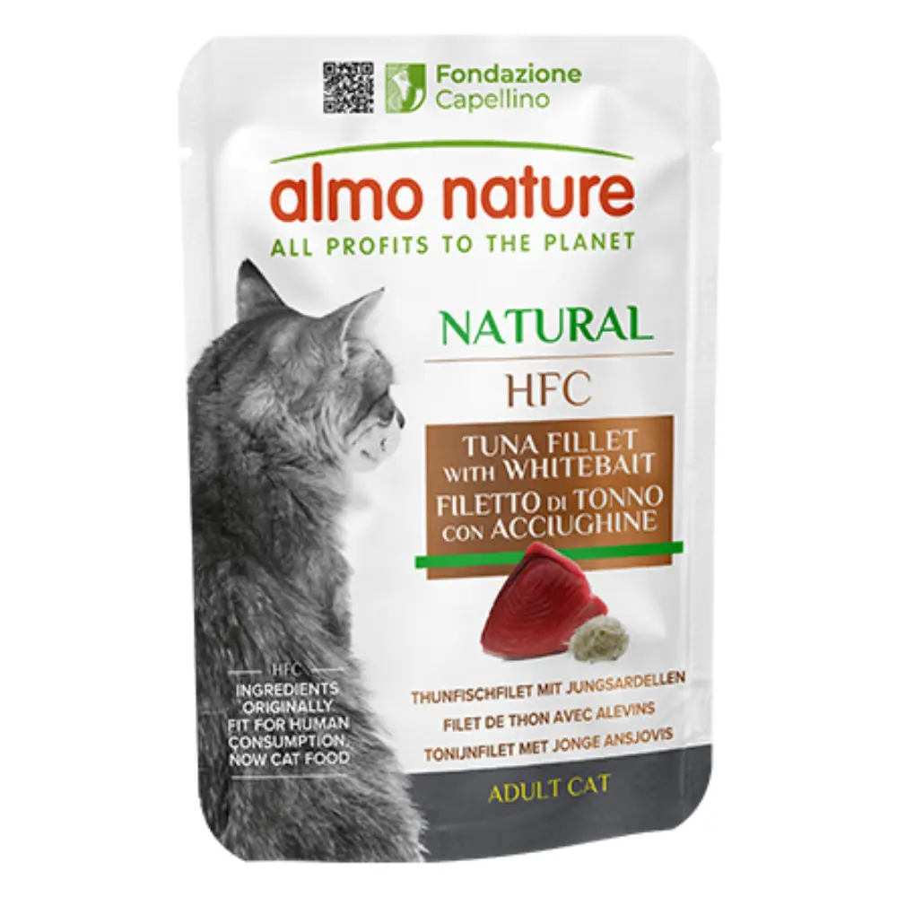 Almo Nature Cat Hfc Pouche Jelly 55 g Atún y Anchoas