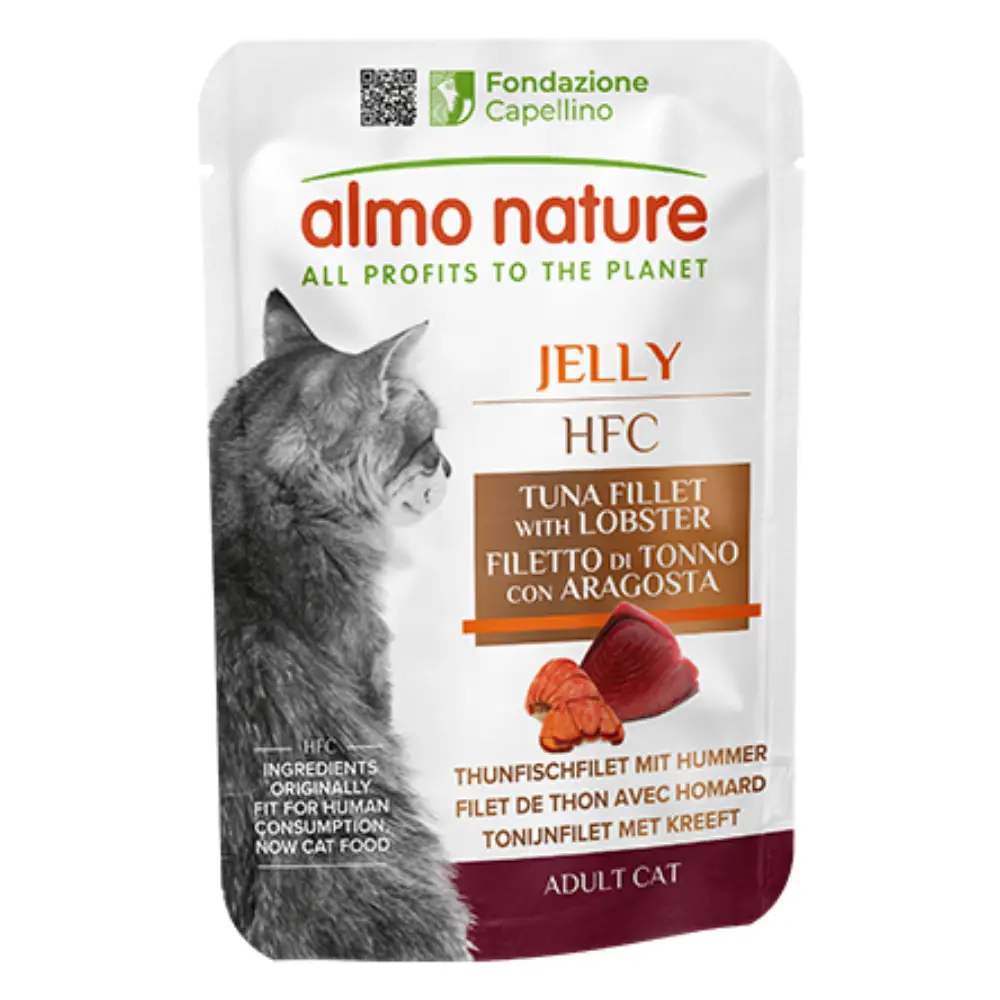 Almo Nature Cat Hfc Pouche Jelly 55 g Filete de Atún y Langosta