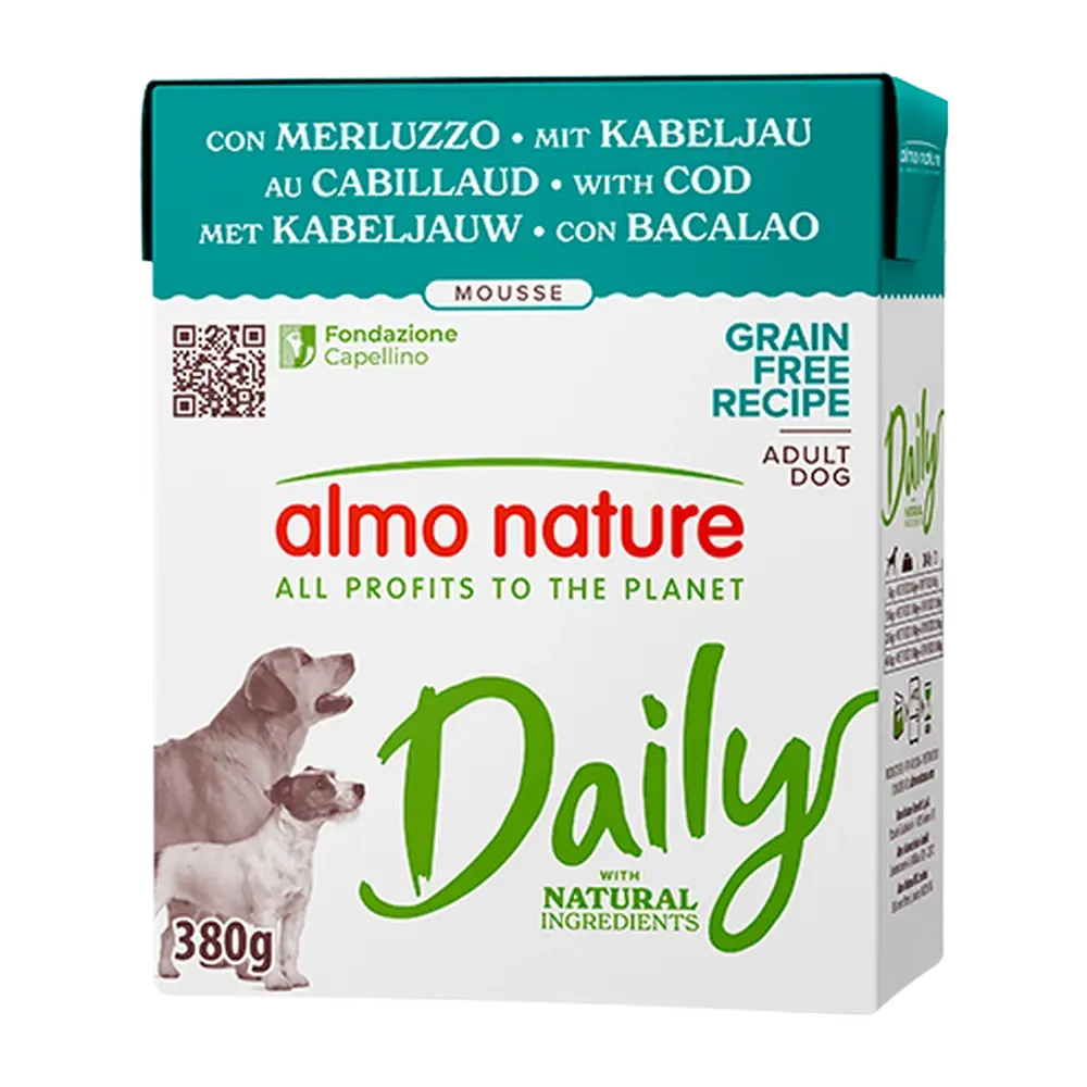 Almo Nature Daily Bacalao Brick Comida Húmeda para Perros