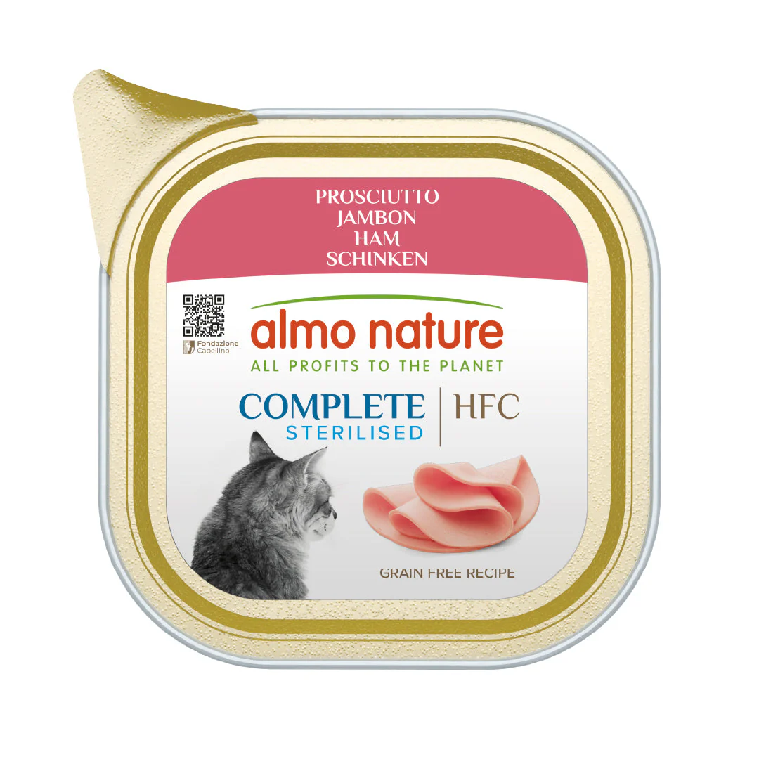 Almo Nature HFC Complete Sterilized Jamón Tarrina Comida Húmeda para Gatos