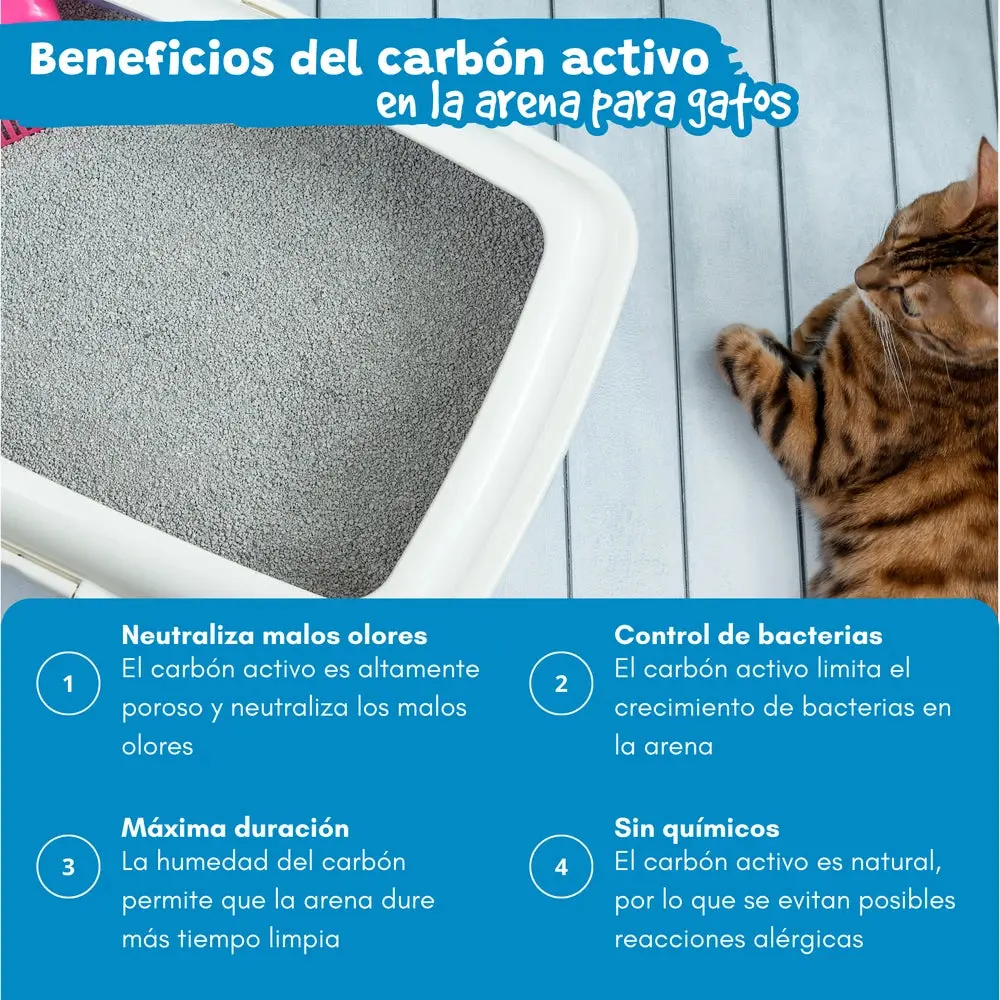 Arena Aglomerante para Gatos Efecto Carbón Activo Catter Litter - Image 4
