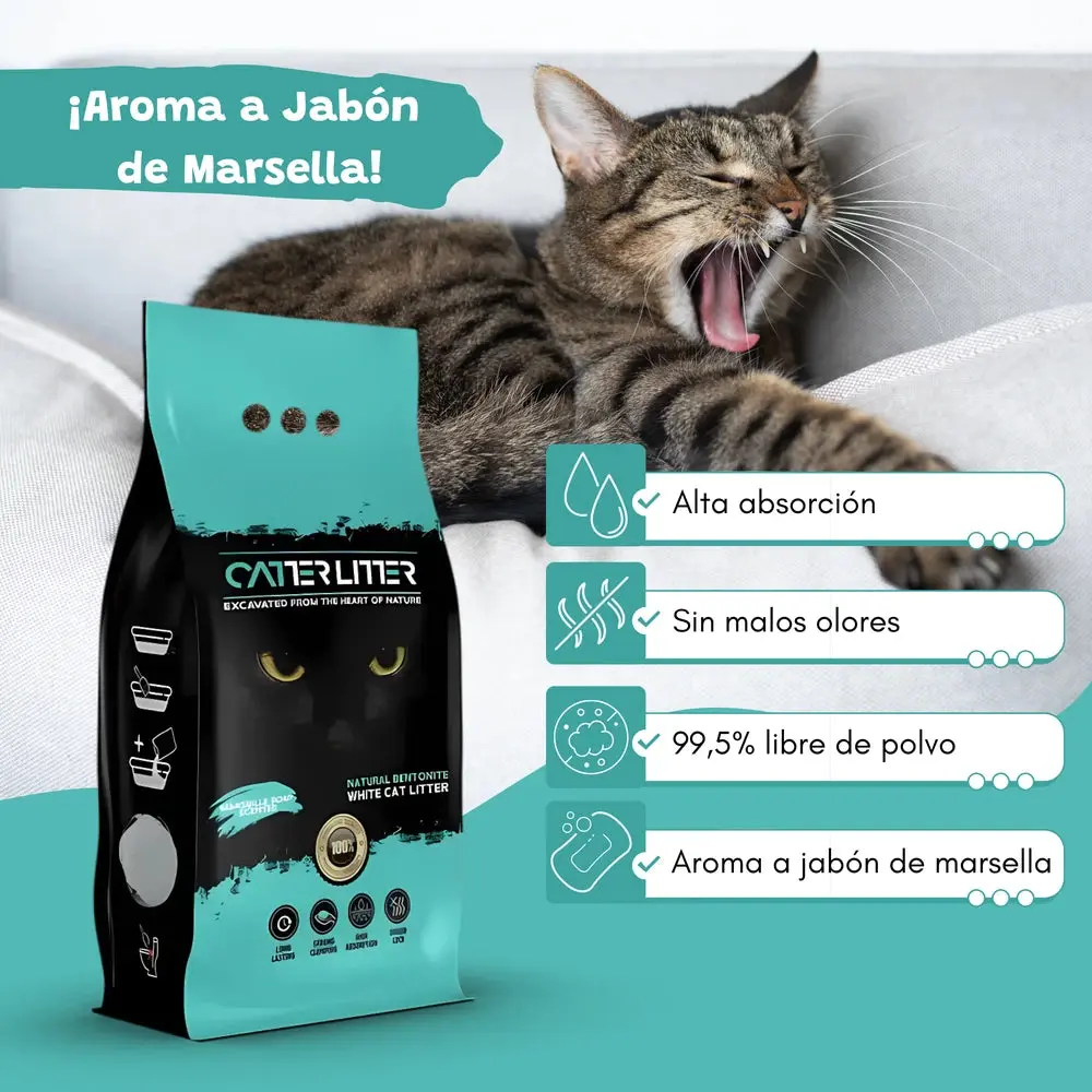 Arena Aglomerante para Gatos Marsella 10L Catter Litter - Image 2