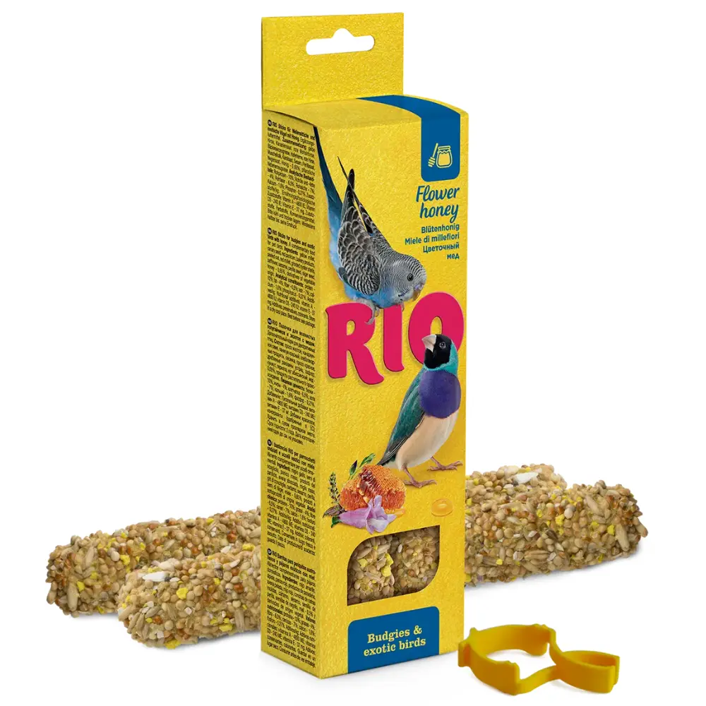 Barritas con Miel Periquitos y Aves Exóticas 2X40 g Rio