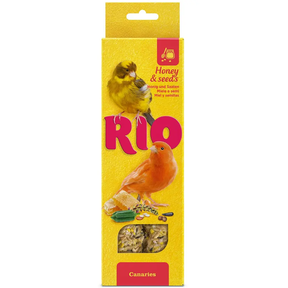 Barritas con Miel y Semillas Canarios 2X40 g Rio