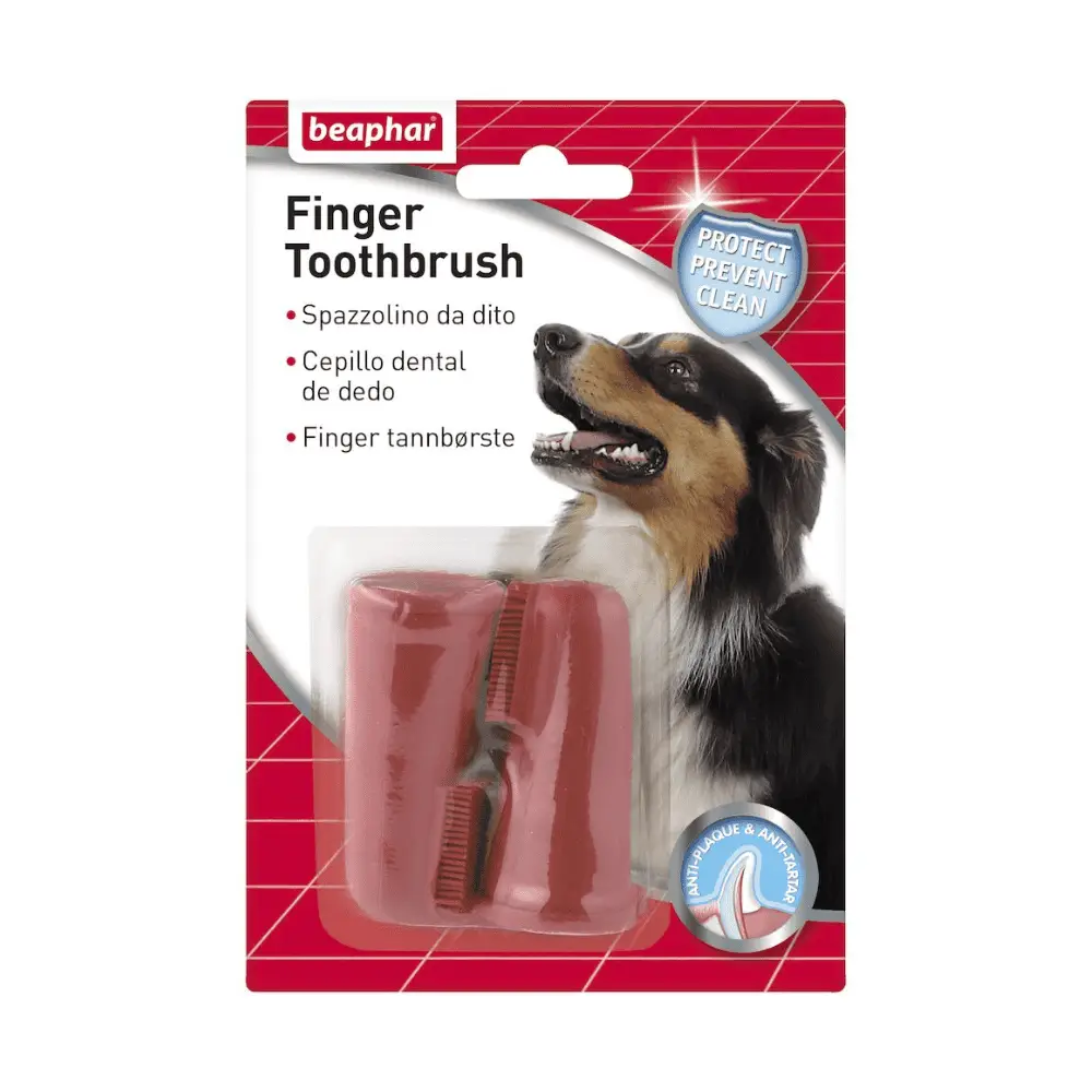 Beaphar Cepillo de Dientes de Dedo para Perros y Gatos 2 uds.