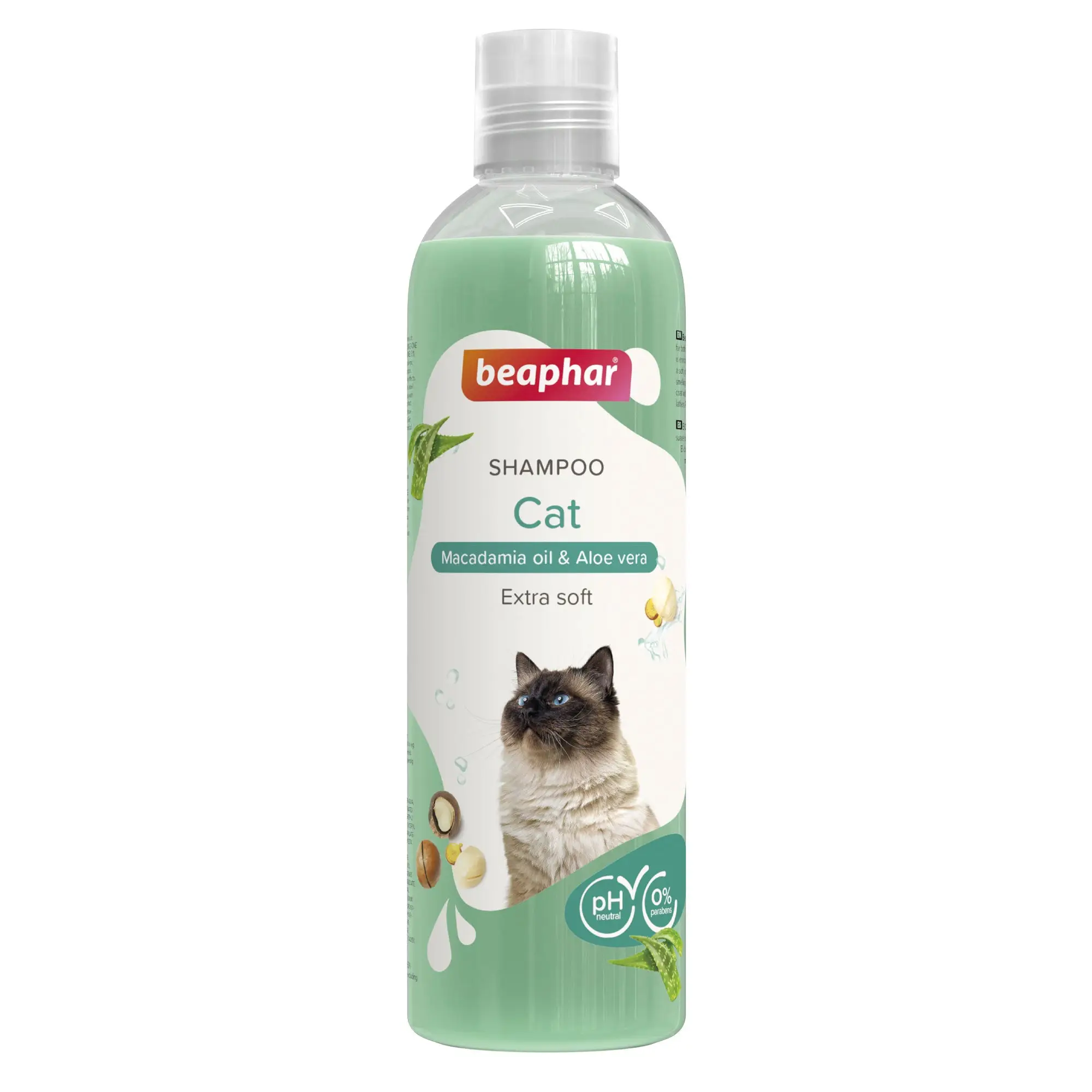 Beaphar Champú Extra Suave para Gatos con Aceite de Macadamia y Aloe Vera - 250 ml