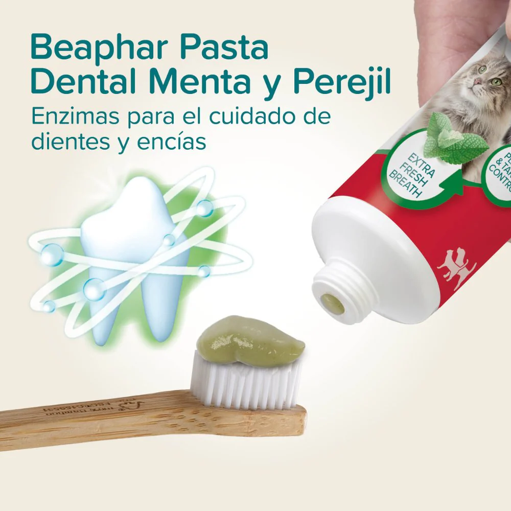 Beaphar Pasta de Dientes Sabor Menta y Perejil 100 g para Perros y Gatos - Image 2