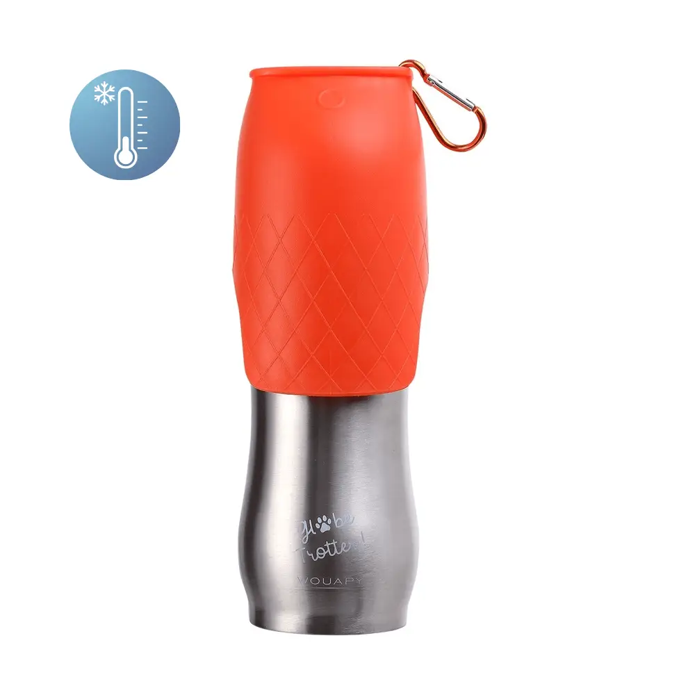Botella Termo de Acero Inoxidable con Cuenco Bebedero Agua Fría para Perros Wouapy