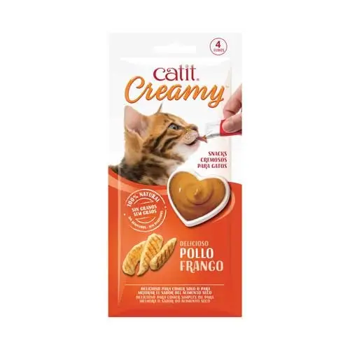 Catit Creamy Pollo 4X10 g