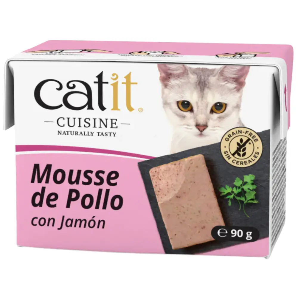Catit Cuisine Mousse de Pollo con Jamón 90 g