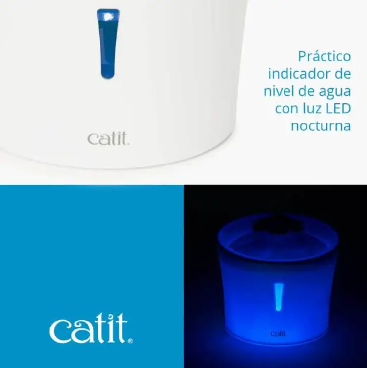 Catit Fuente Para Beber Agua Gato 3L. Flower Led - Image 4