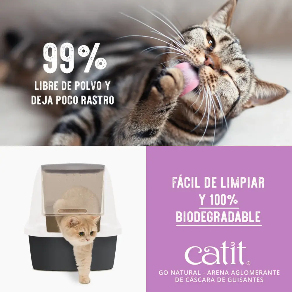 Catit Go Arena Natural Guisante Lavanda 14L 5,6 kg - Image 4