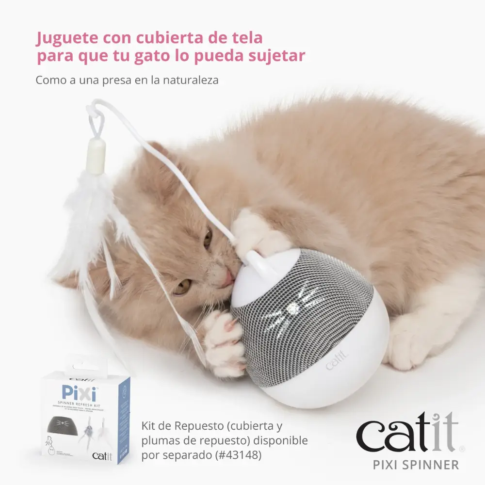 Catit Pixi Juguete Electronico Para Gato Spinner Gris - Image 2