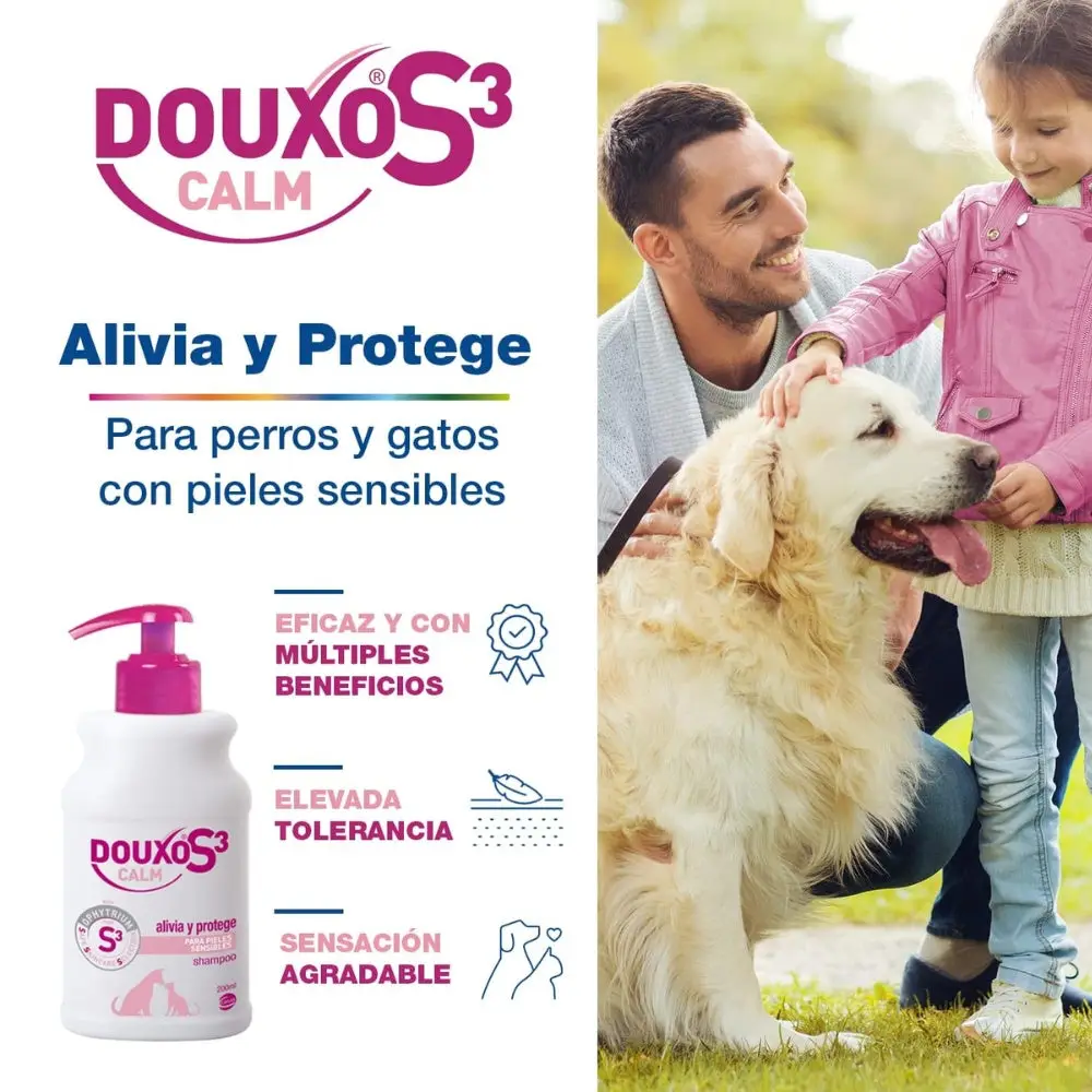 Champú Douxo S3 Calm 200 ml para Perros y Gatos con Dermatitis o Piel Sensible - Image 2