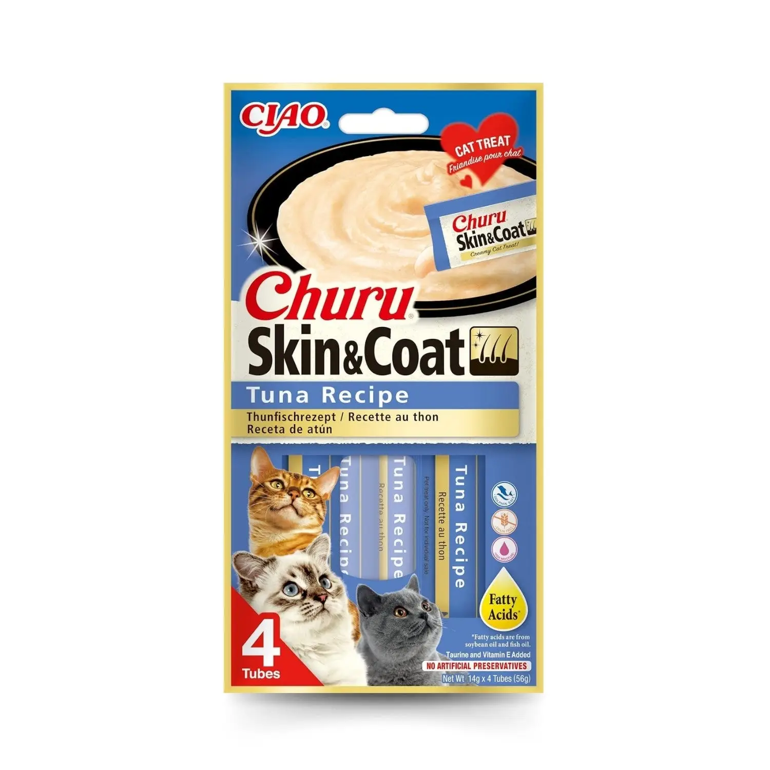 Churu CAT Skin y Coat Pack 4x14 g | Snack Líquido para Gatos - Image 2