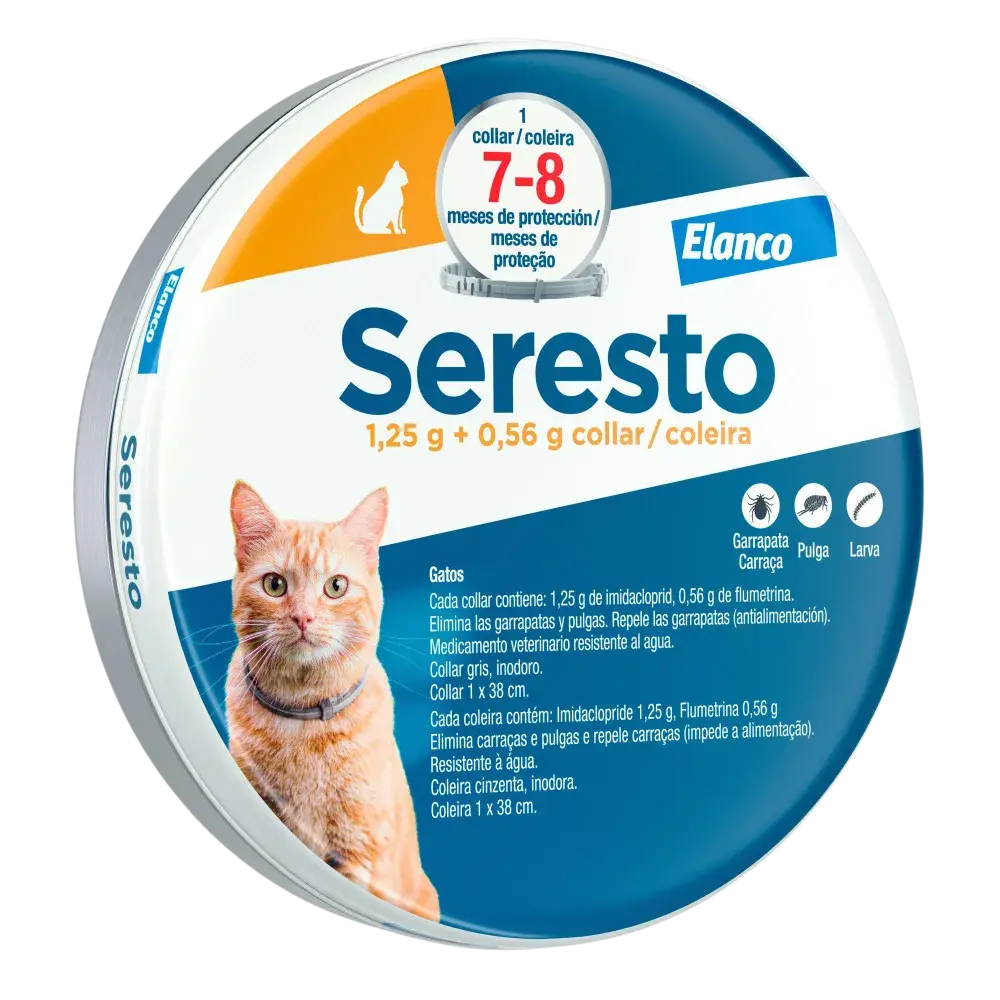 Seresto Collar Antiparasitario para Gatos Protege contra Garrapatas, Pulgas y Larvas - Image 2