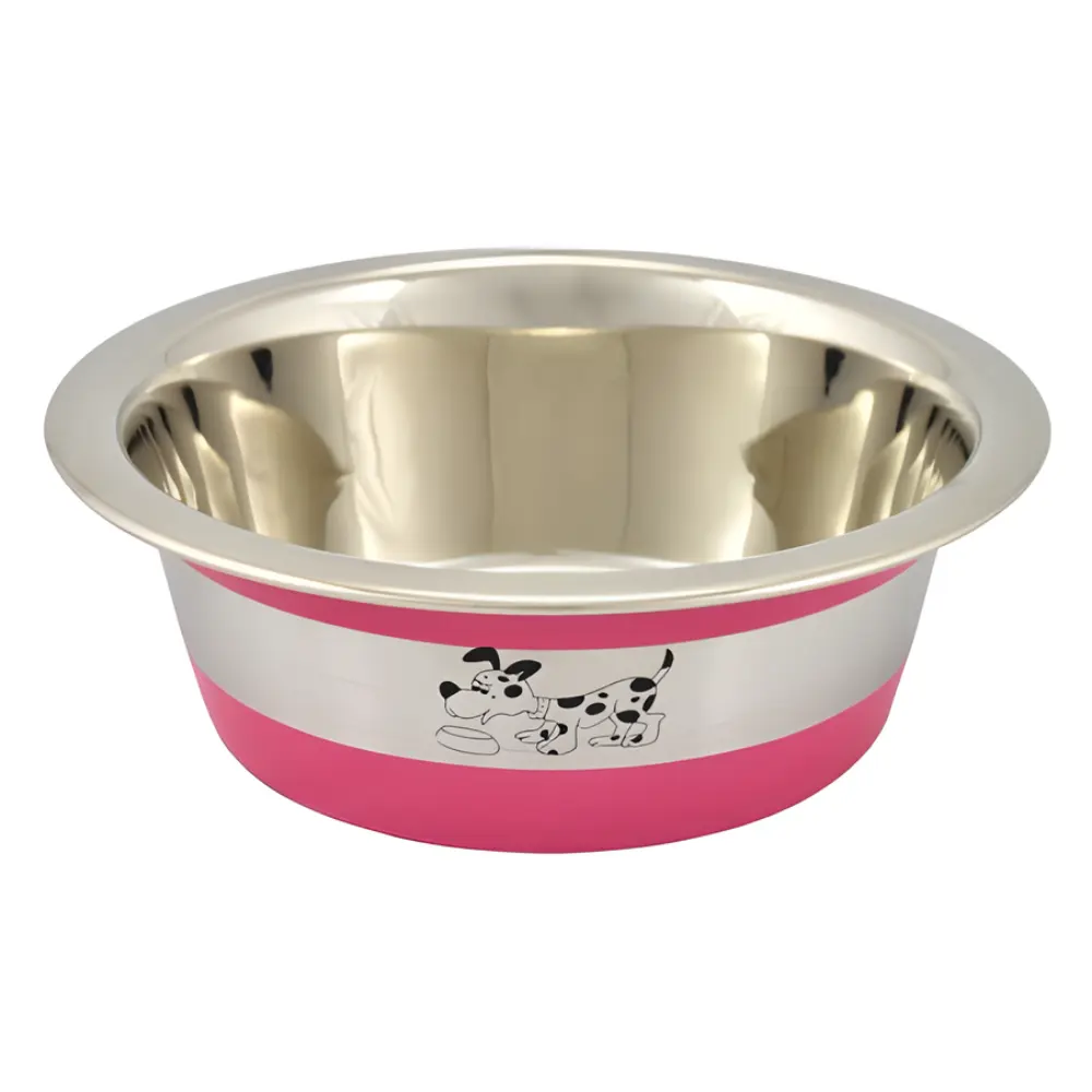 Comedero Antideslizante Oslo Rosa 0,38L