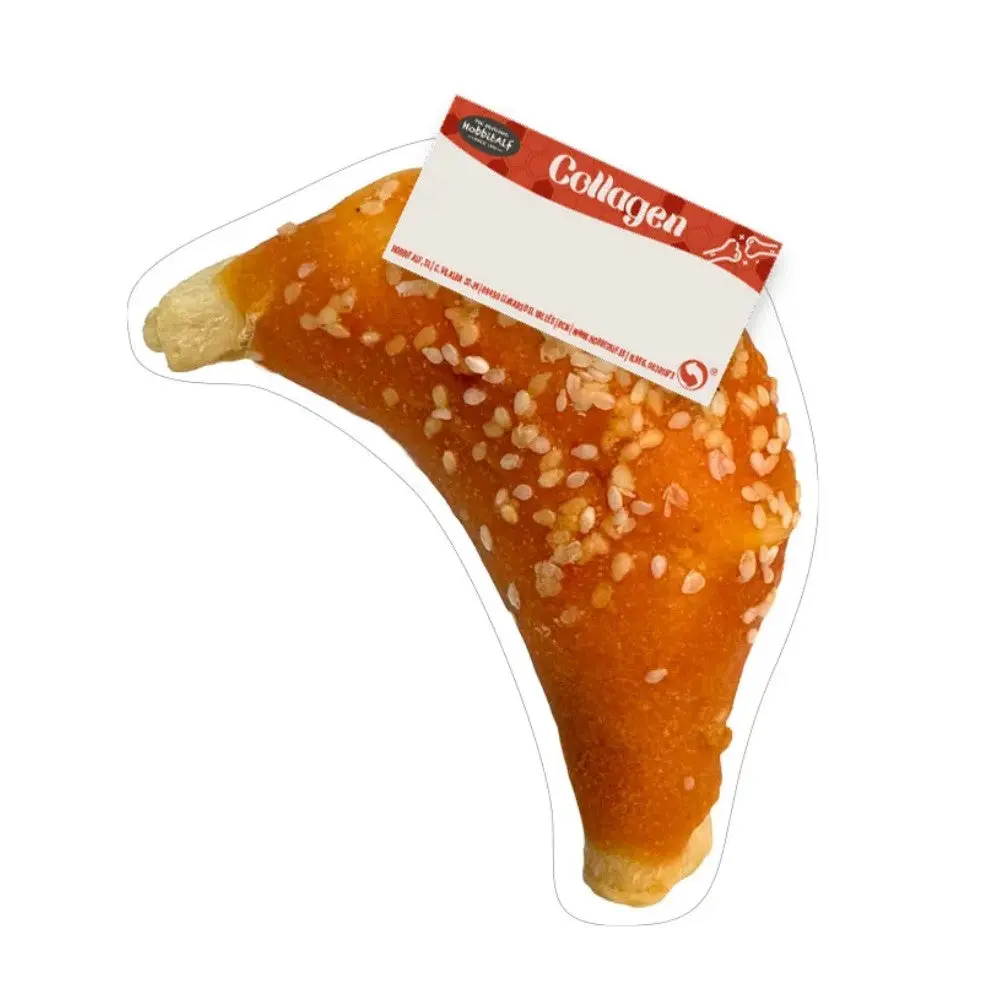Hobbitalf Croissant de Colágeno con Pollo y Sésamo 10 cm - Snack para Perros