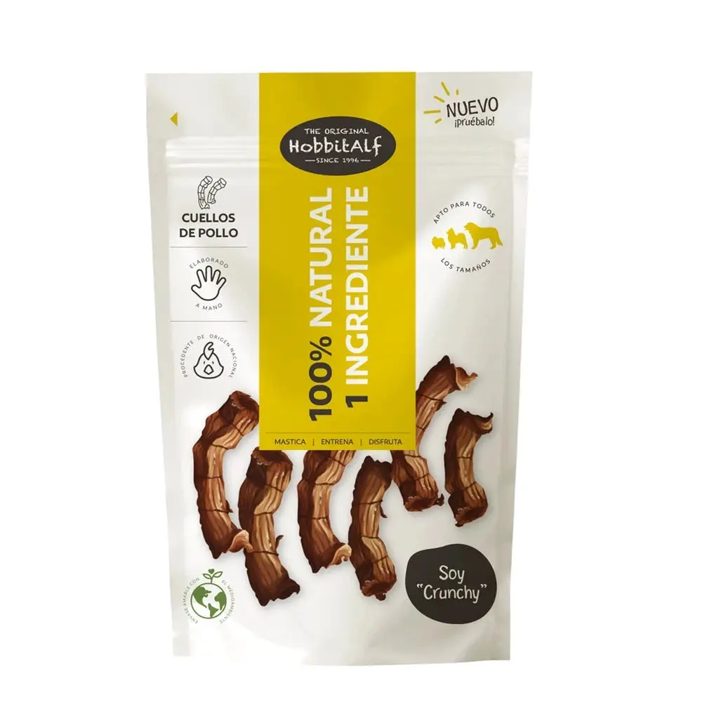 Hobbitalf Cuellos de Pollo 100 g - Snack Natural para Perros