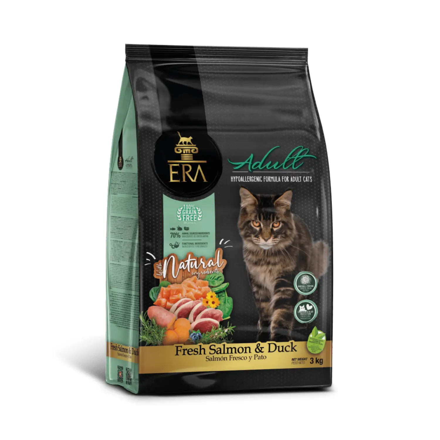 ERA Cat Grain Free ADULT Fresh Salmón y Duck Pienso para Gatos - Image 3