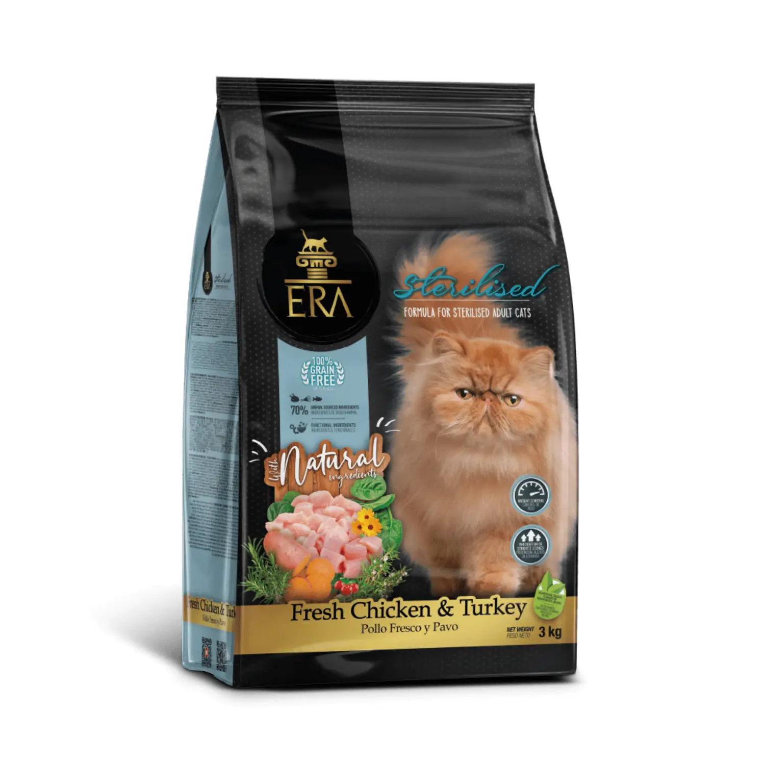 ERA Cat Grain Free STERILIZED ADULT Fresh Chicken y Turkey Pienso para Gatos - Image 2