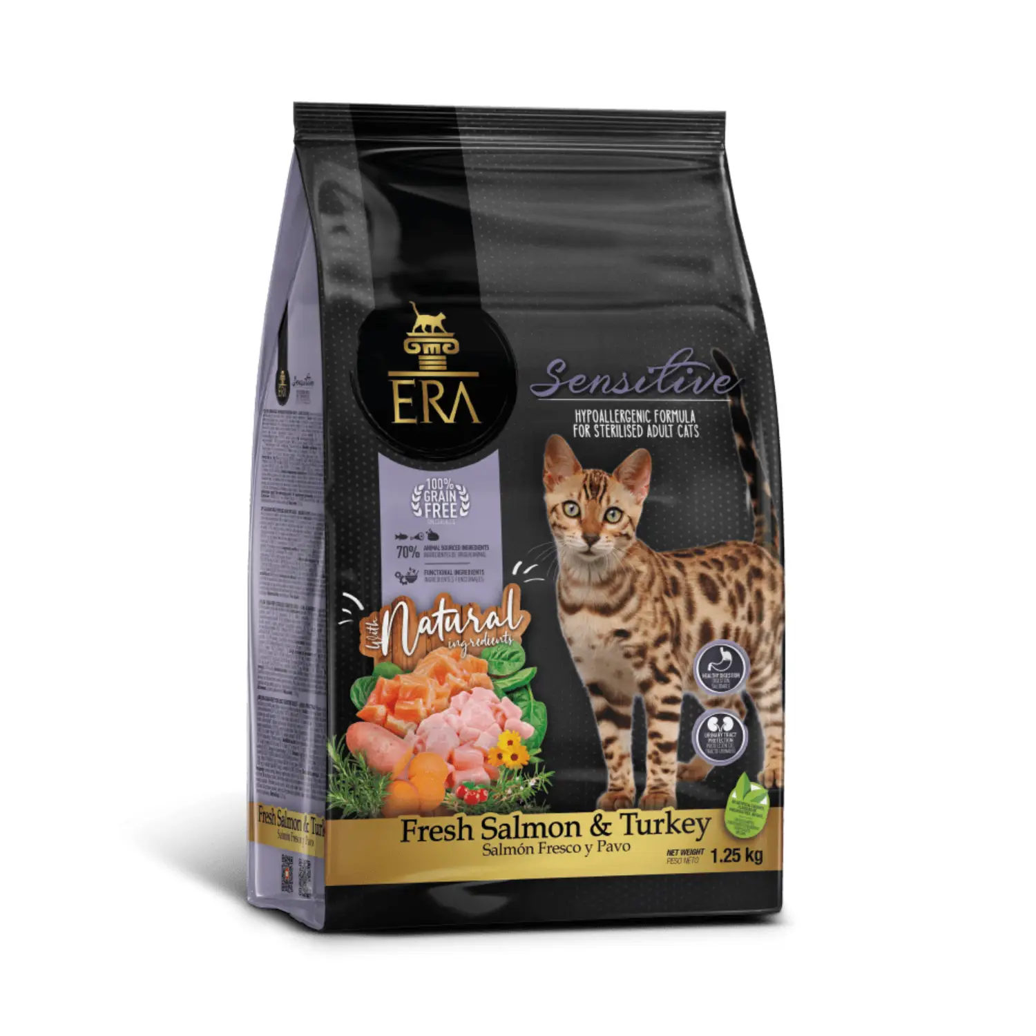 ERA Cat Grain Free STERILIZED SENSITIVE ADULT Fresh Salmón y Turkey Pienso para Gatos