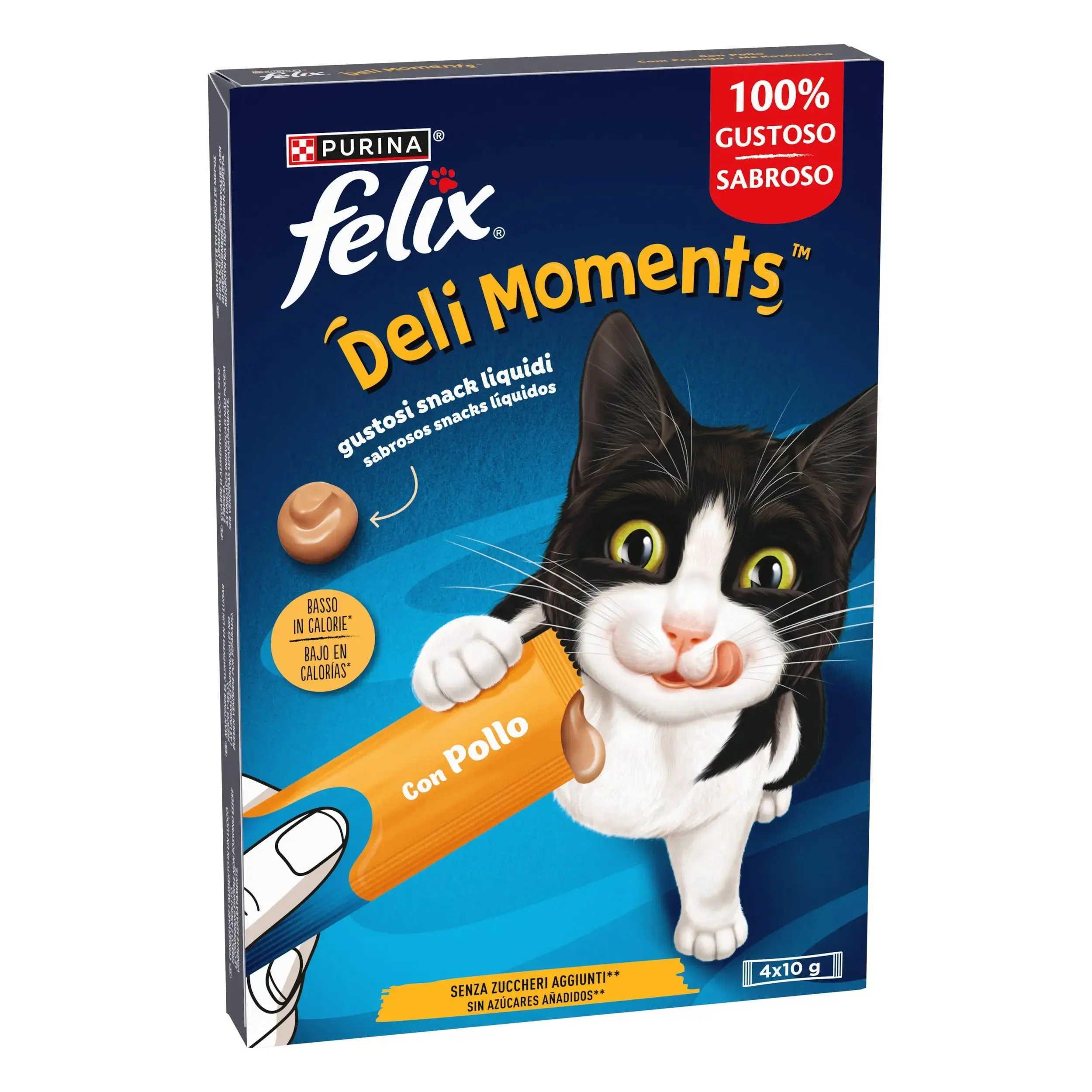 Felix Deli Moments Snack Líquido para Gatos (Pollo, Pato o Salmón) Pack 4x10 g - Image 2