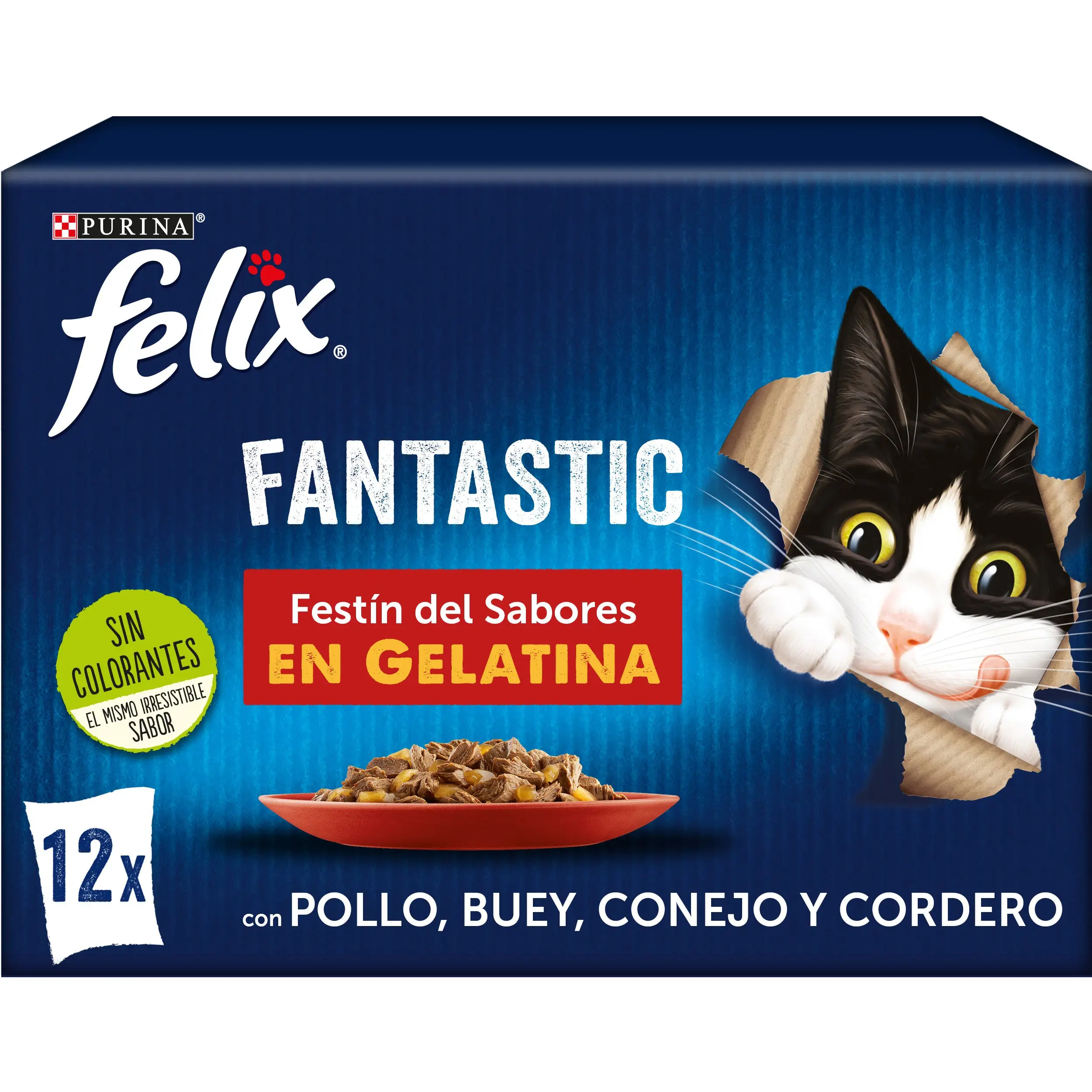 Felix Fantastic Carnes Gelatina Pack 12X85 g