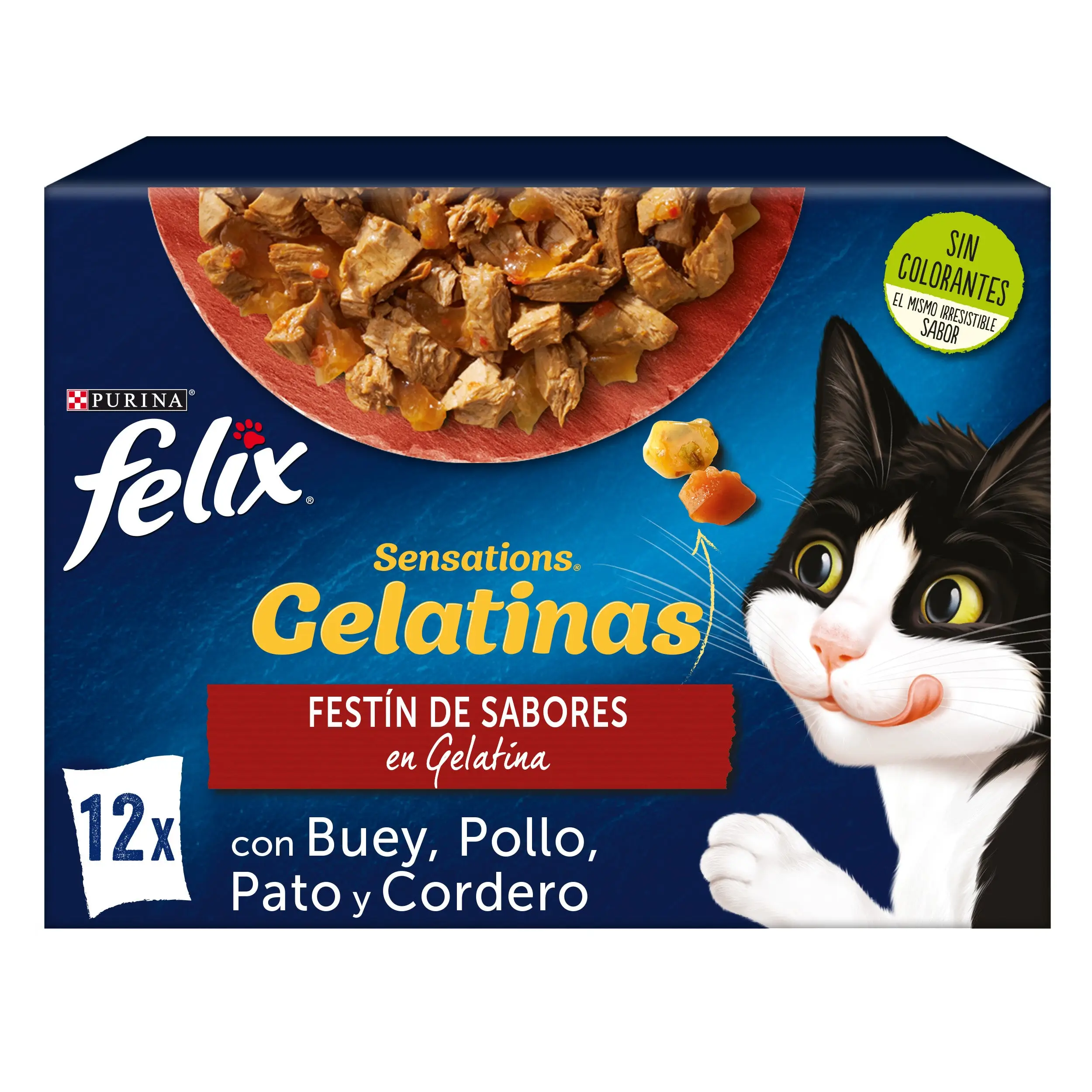 Felix Sensations Carnes Gelatina Pack 12X85 g