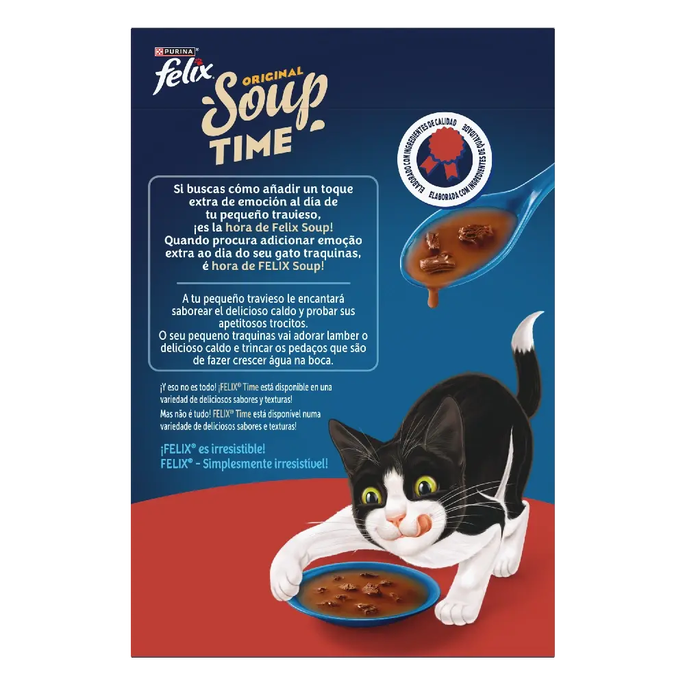 Felix Soup Time Original Sopa Carne Comida Húmeda para Gatos - Image 2