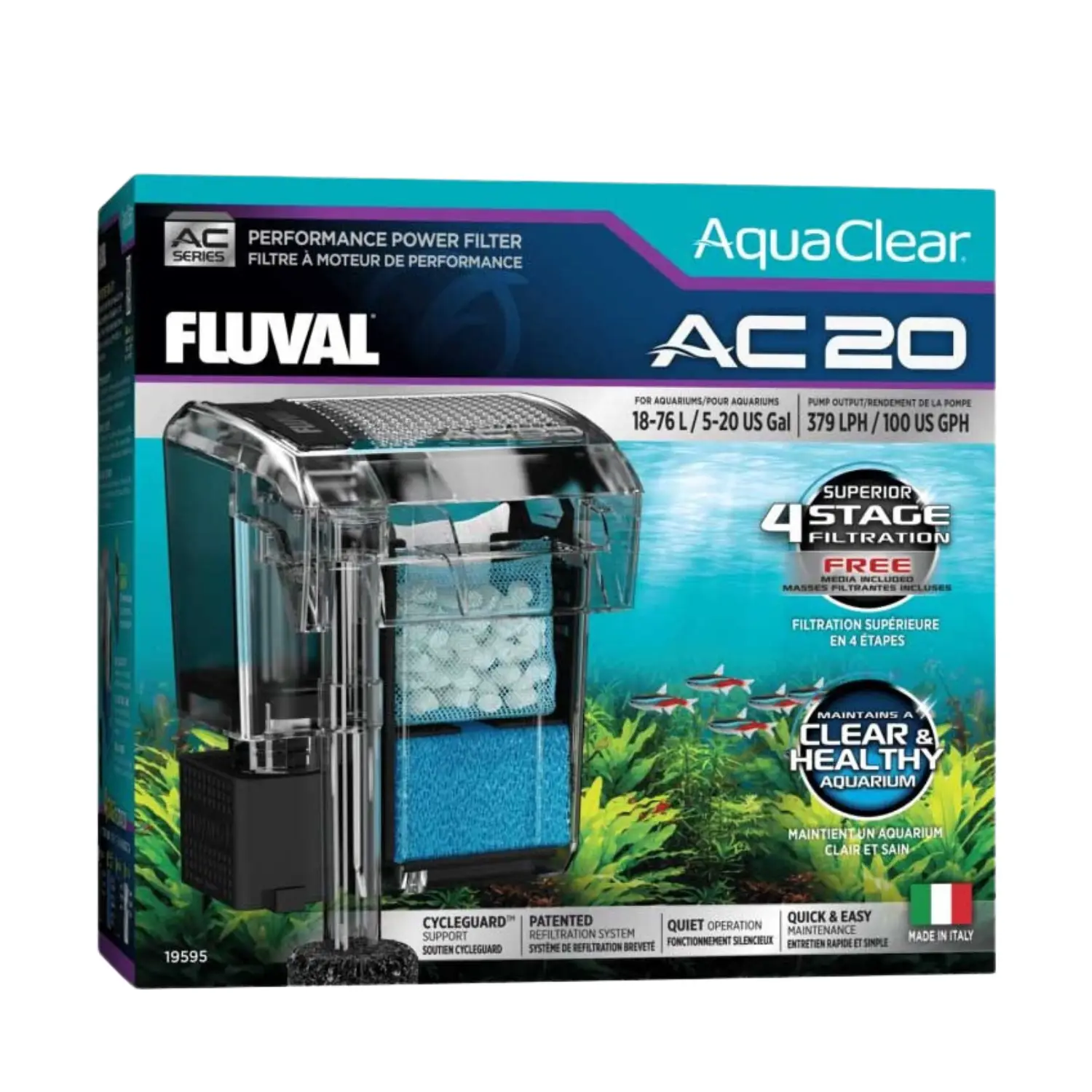 Filtro Mochila Fluval Aquaclear AC20 (Acuarios Hasta 78L)