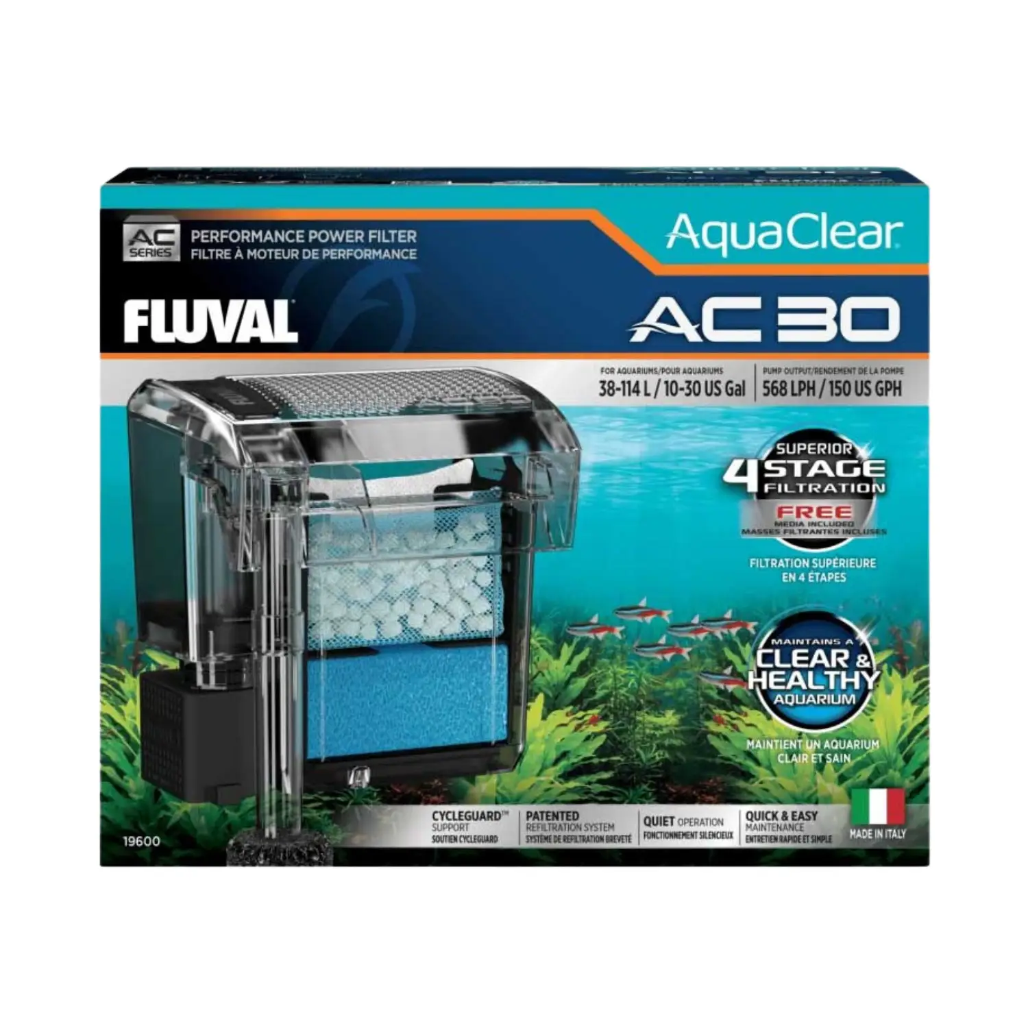 Filtro Mochila Fluval Aquaclear AC30 (Acuarios Hasta 114L)