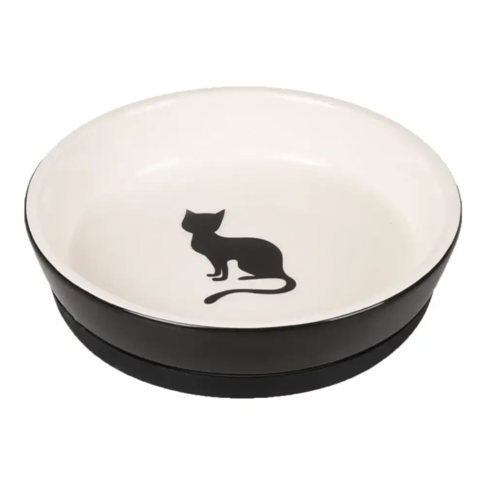 Flamingo Comedero Ceramica Gato Antideslizante 14 cm