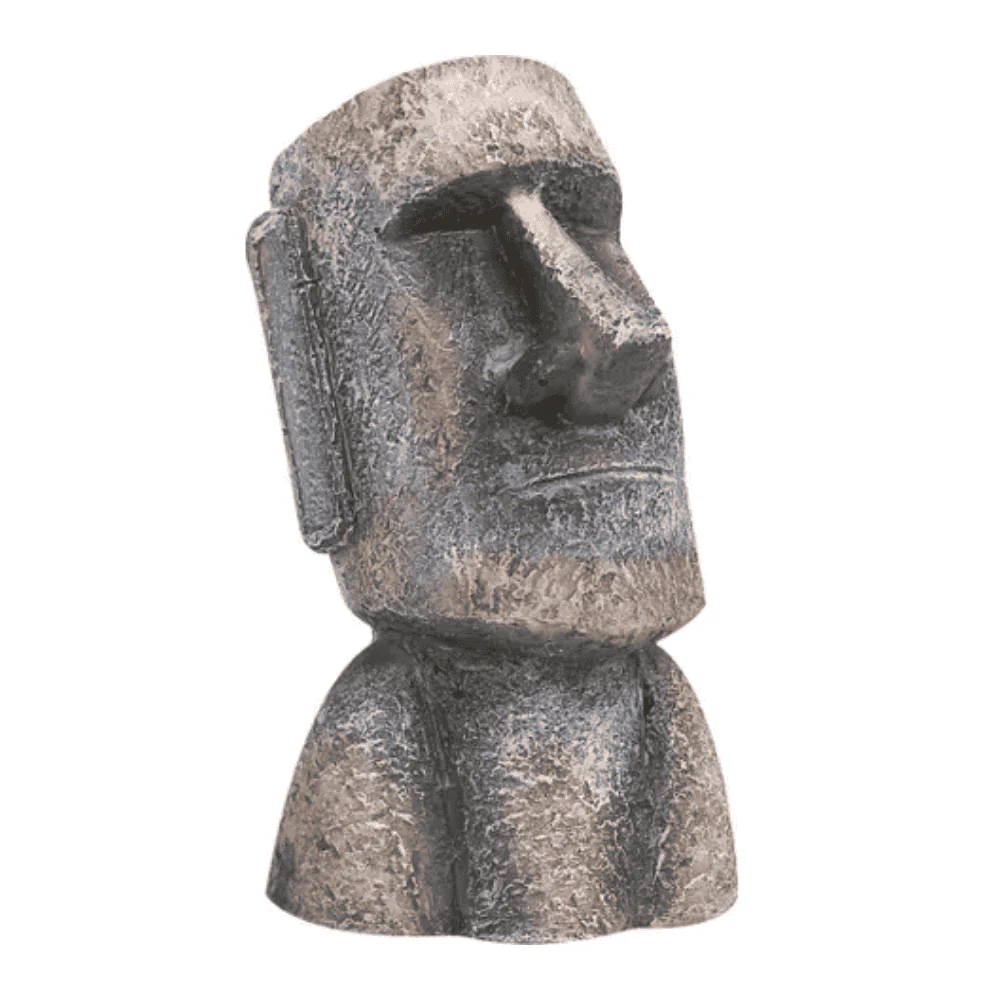 Flamingo Estatua Moai Gris Decoración para Acuarios - Image 2