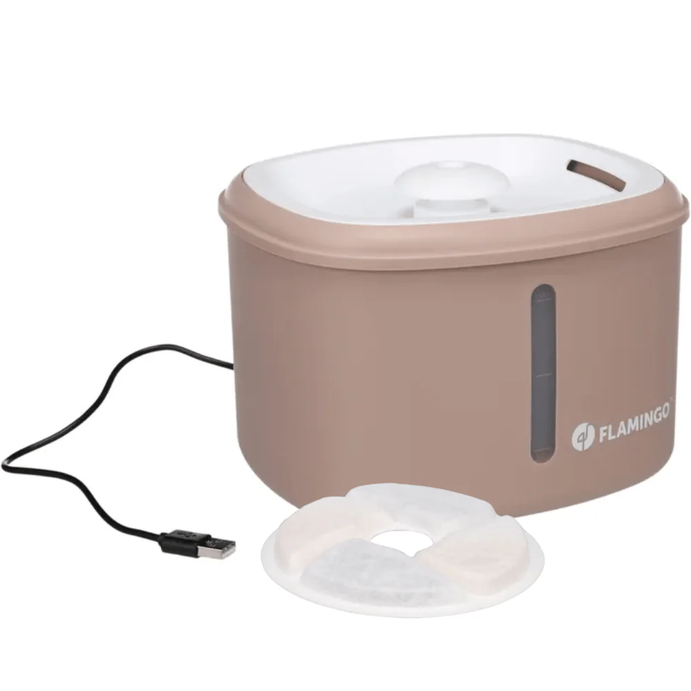Flamingo Finto Fuente para Beber Agua Bebedero para Gatos 2,5L